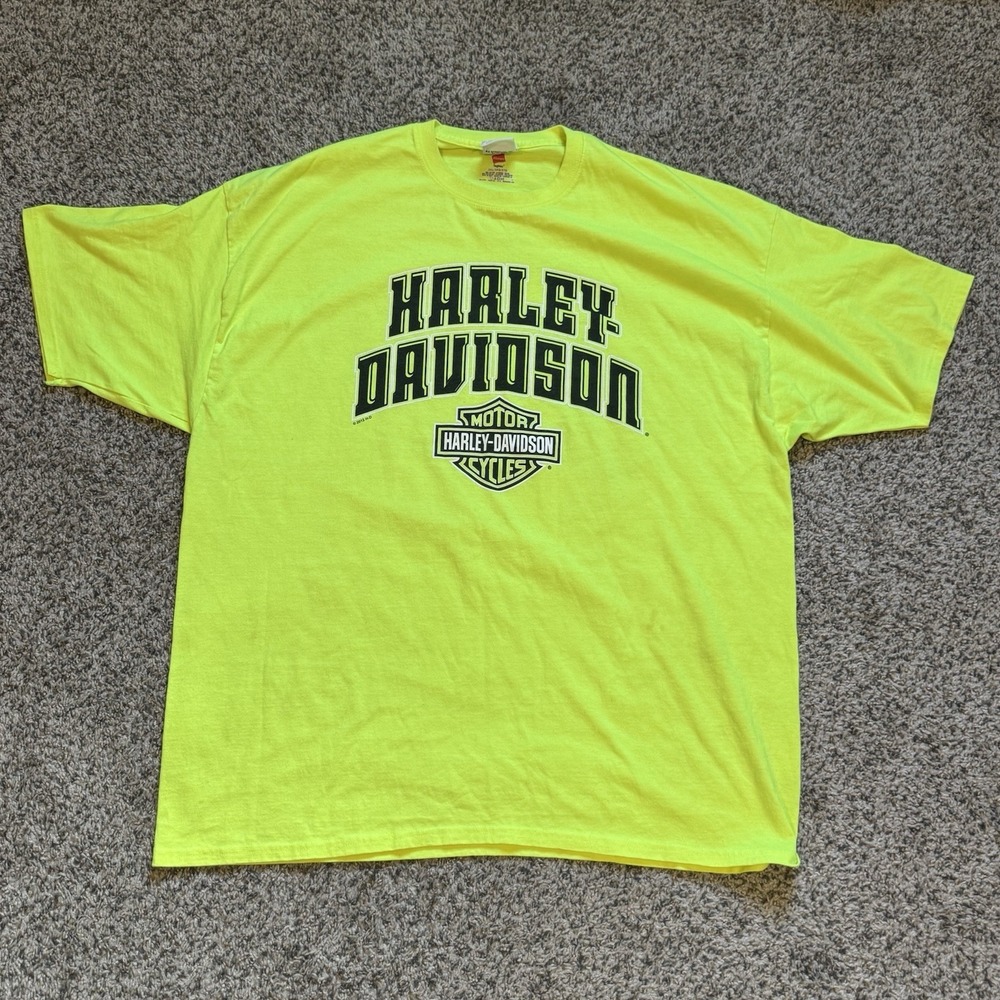 Harley Davidson Men's Yellow T-Shirt 3XL Gettysburg PA Battlefield 2003